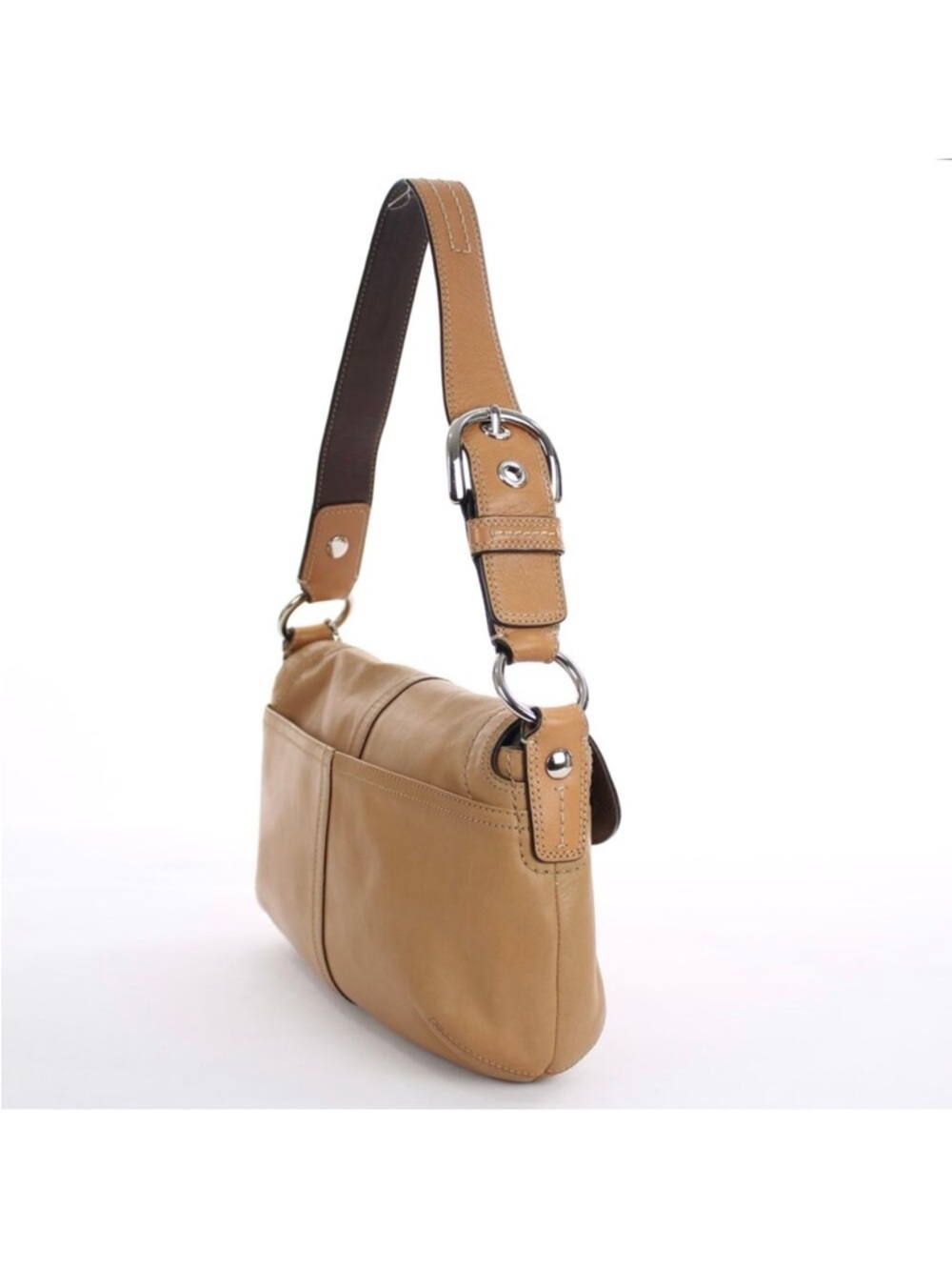 Coach Soho Leather Flap
Shoulder Bag Camel Buckle
Strap Vintage Y2K - Picture 8 of 14